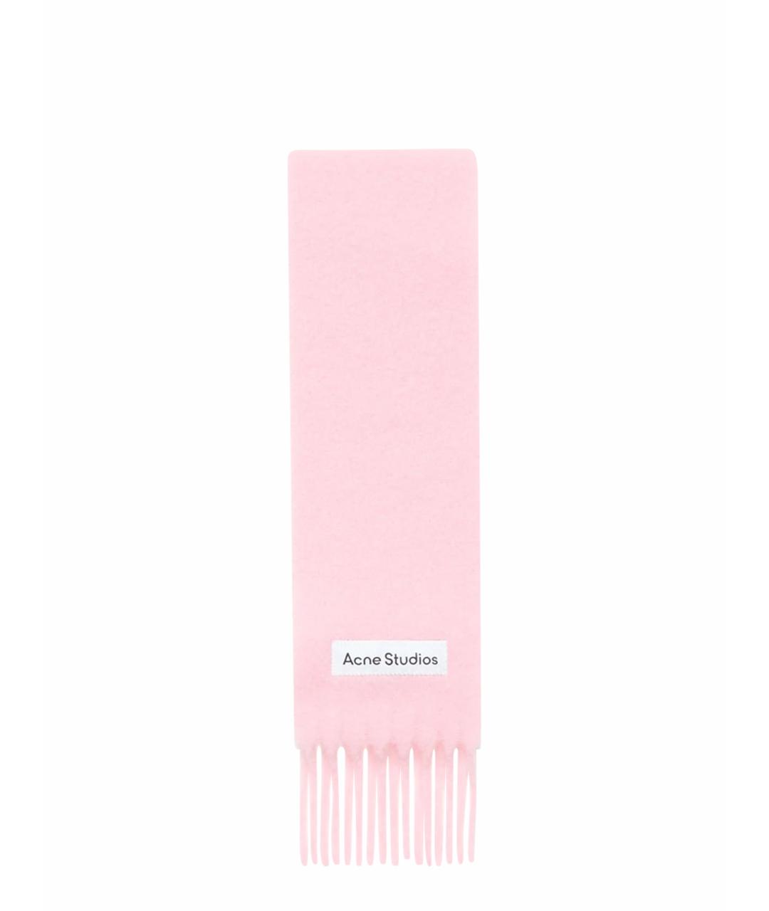 ACNE STUDIOS Розовый шерстяной шарф, фото 1