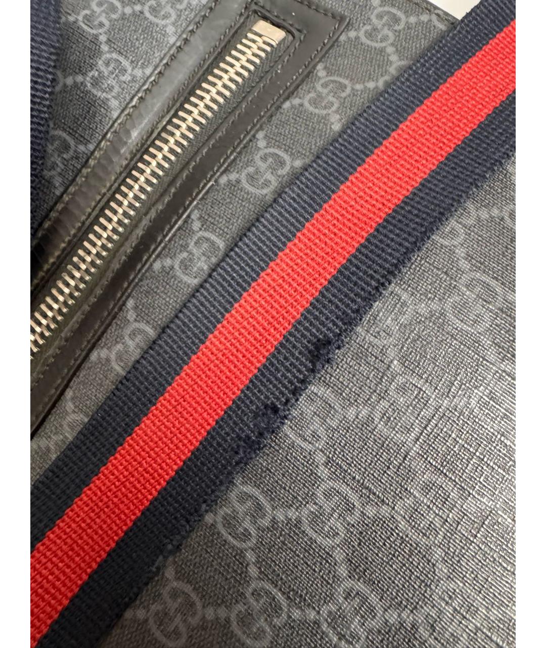 GUCCI Черная сумка на плечо из канвы, фото 8