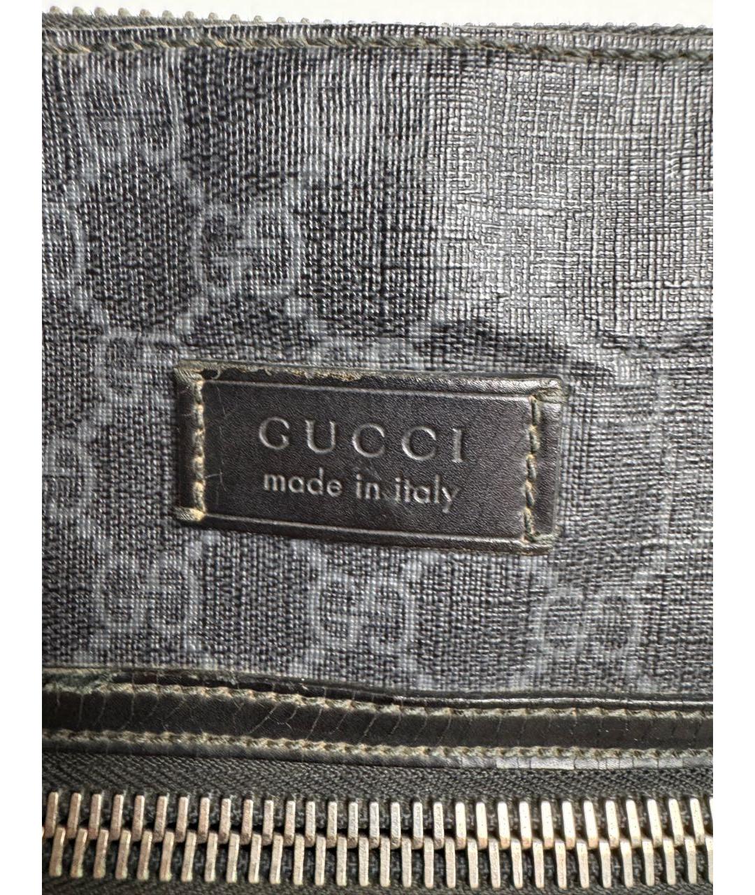 GUCCI Черная сумка на плечо из канвы, фото 7