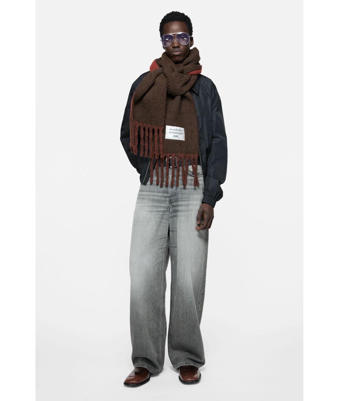 ACNE STUDIOS Коричневый шарф, фото 2