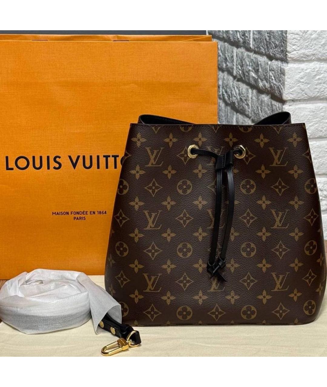 LOUIS VUITTON Коричневая сумка через плечо из канвы, фото 3