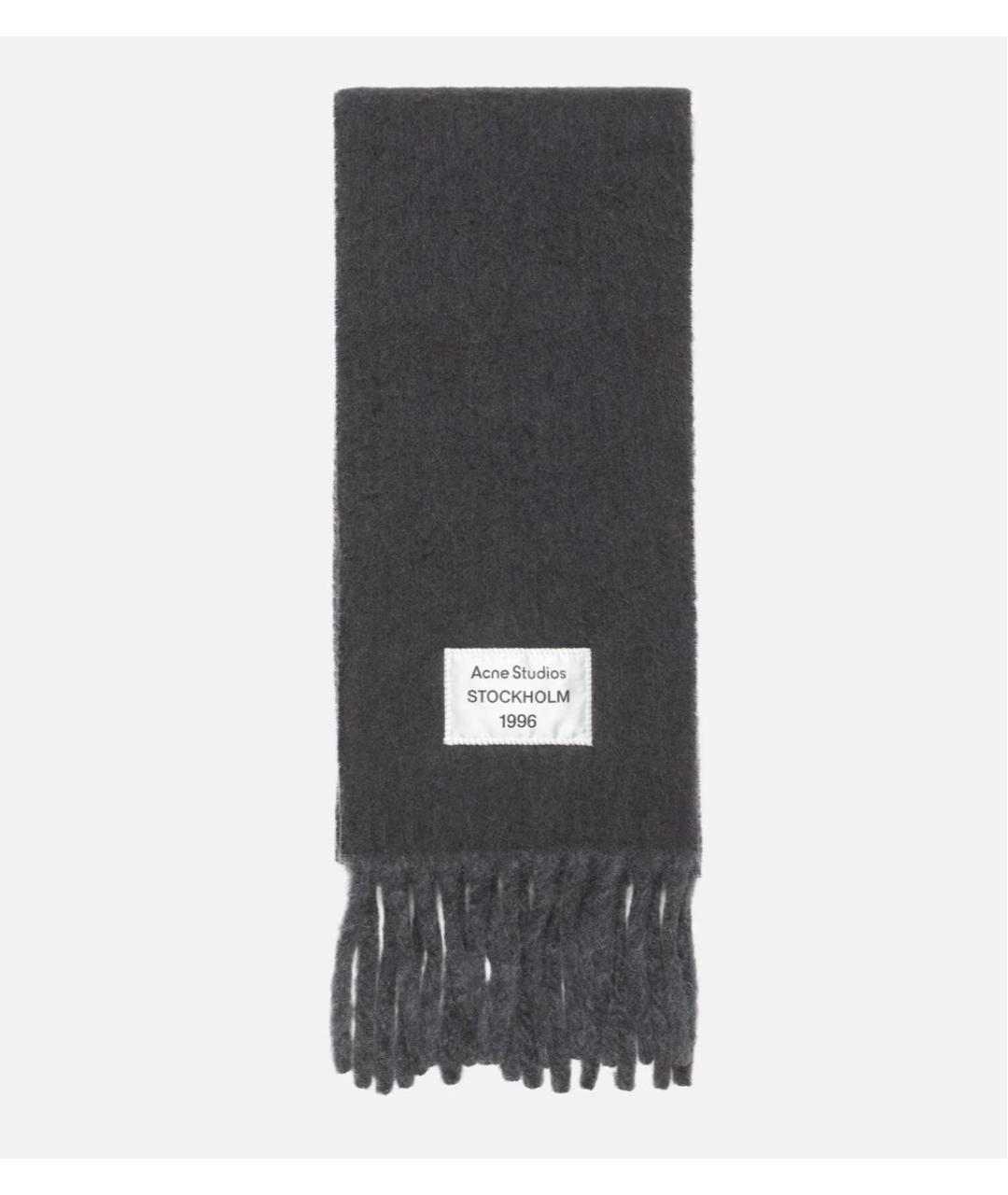ACNE STUDIOS Серый шарф, фото 5