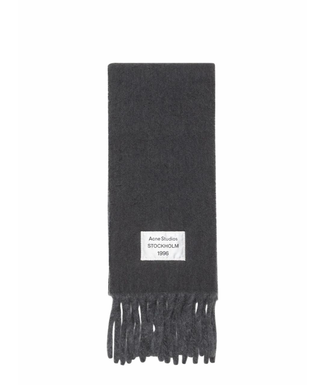 ACNE STUDIOS Серый шарф, фото 1