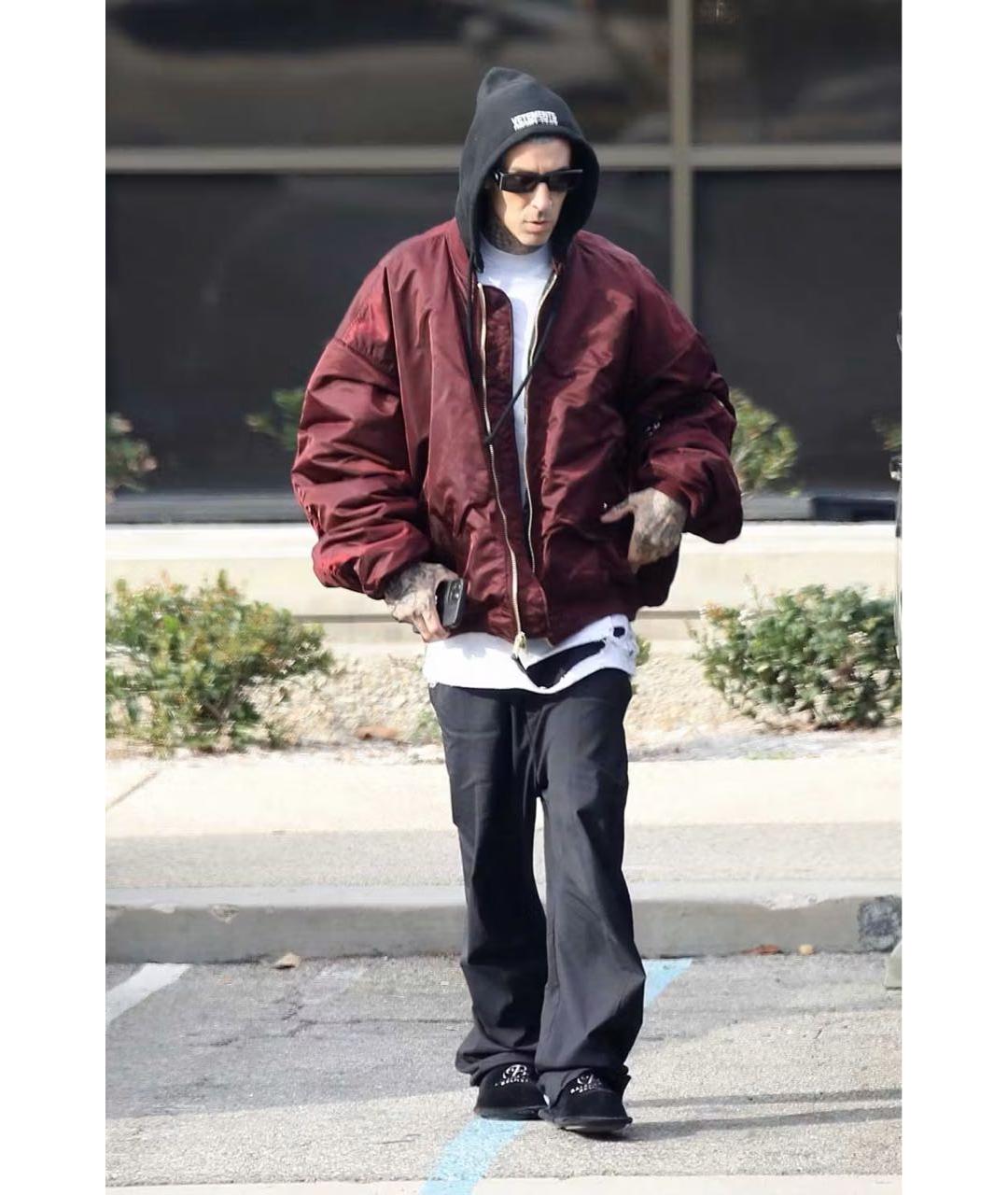 VETEMENTS Бордовая синтетическая куртка, фото 2