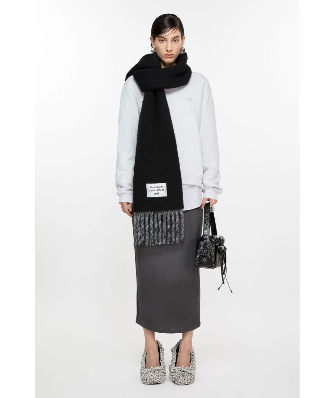 ACNE STUDIOS Черный шарф, фото 2