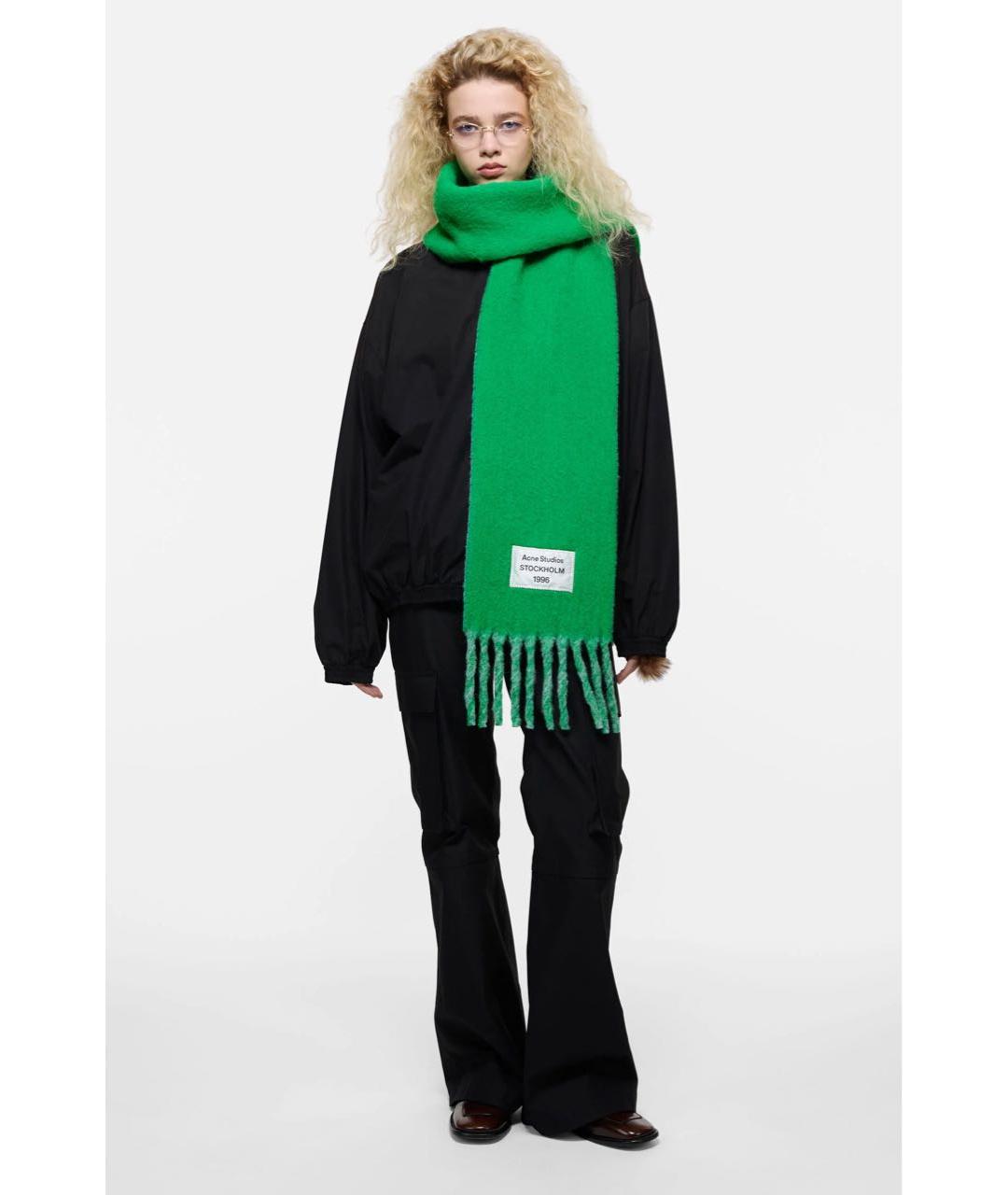 ACNE STUDIOS Зеленый шарф, фото 2