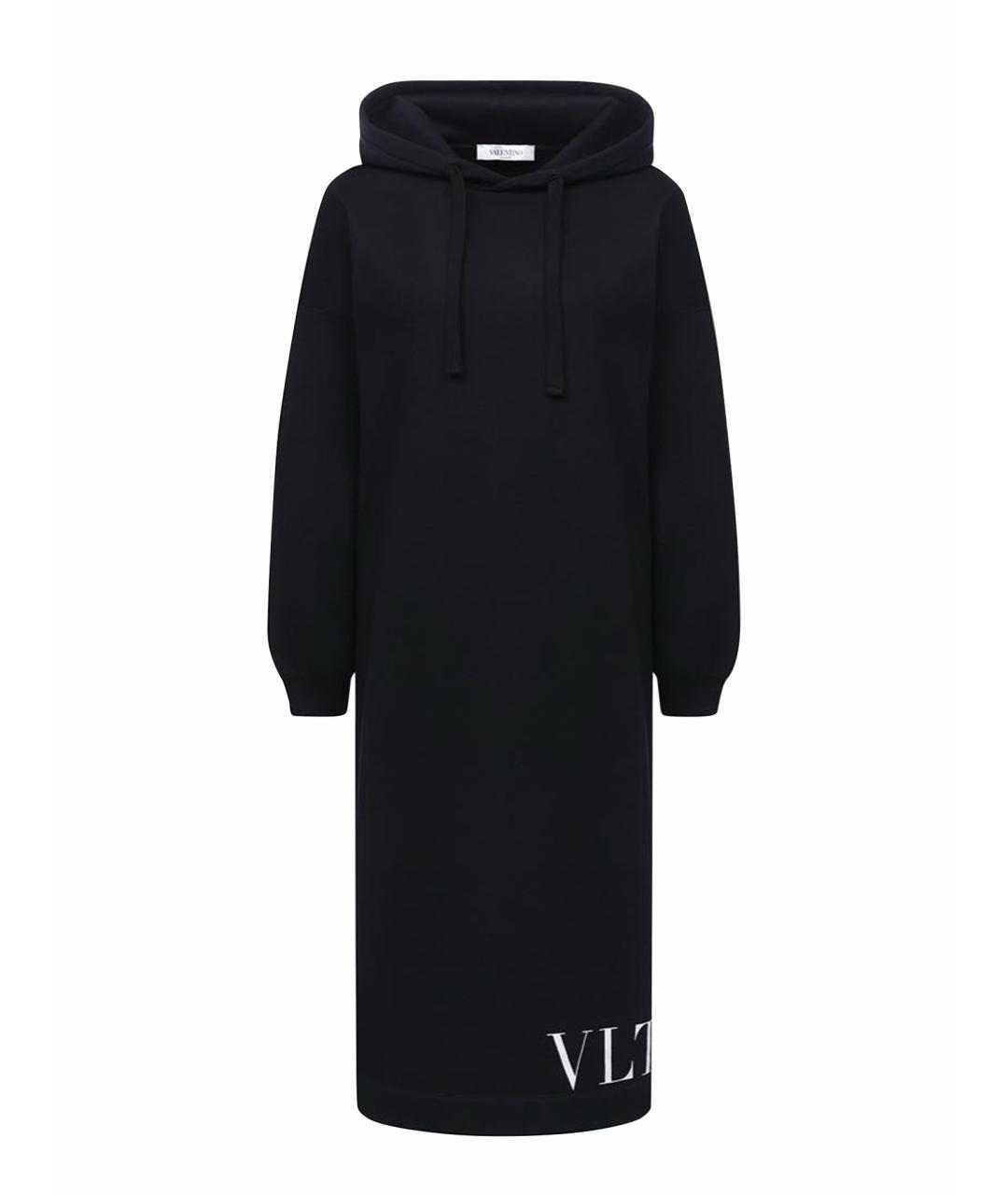RED VALENTINO Черное хлопковое повседневное платье, фото 1