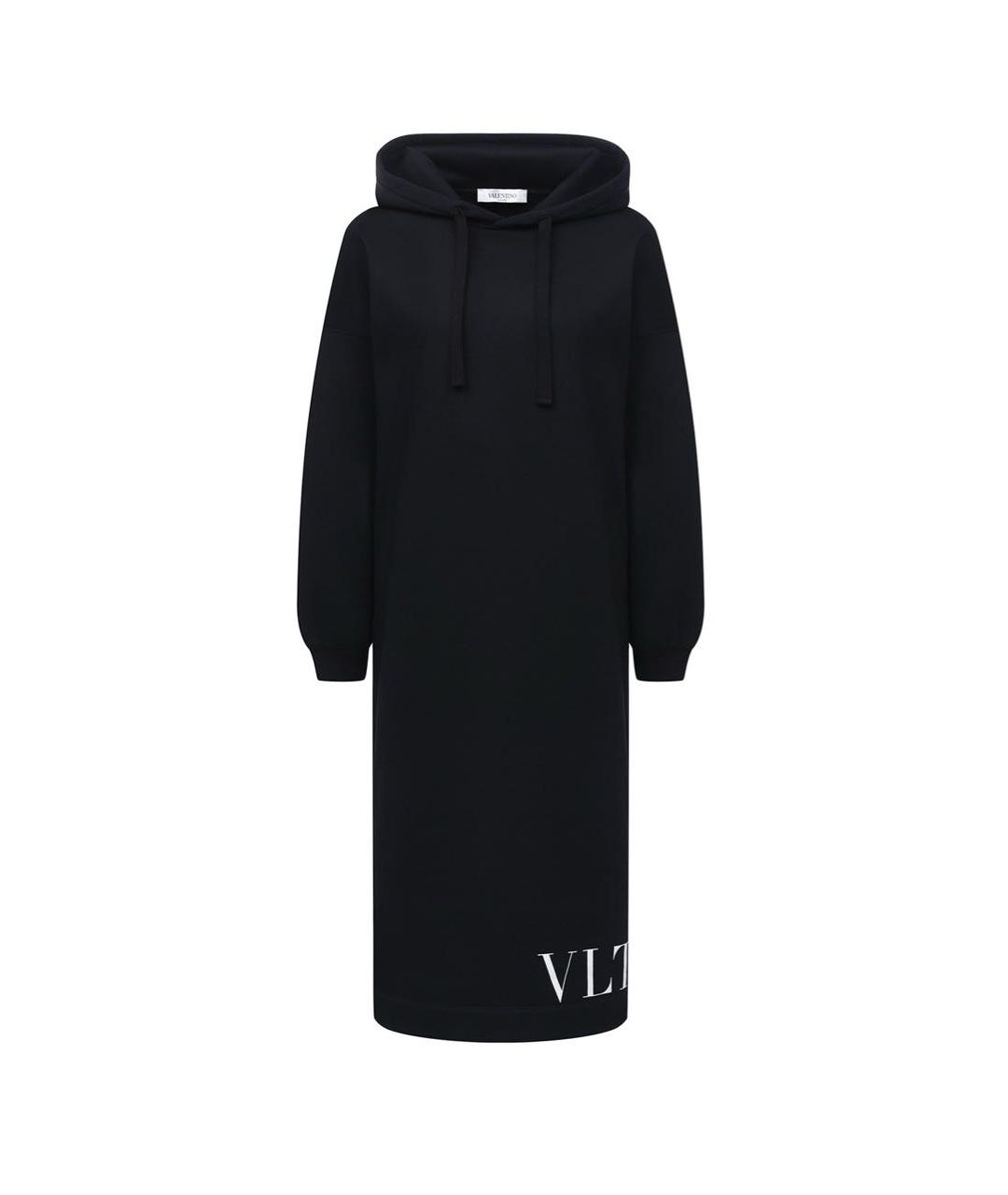 RED VALENTINO Черное хлопковое повседневное платье, фото 9