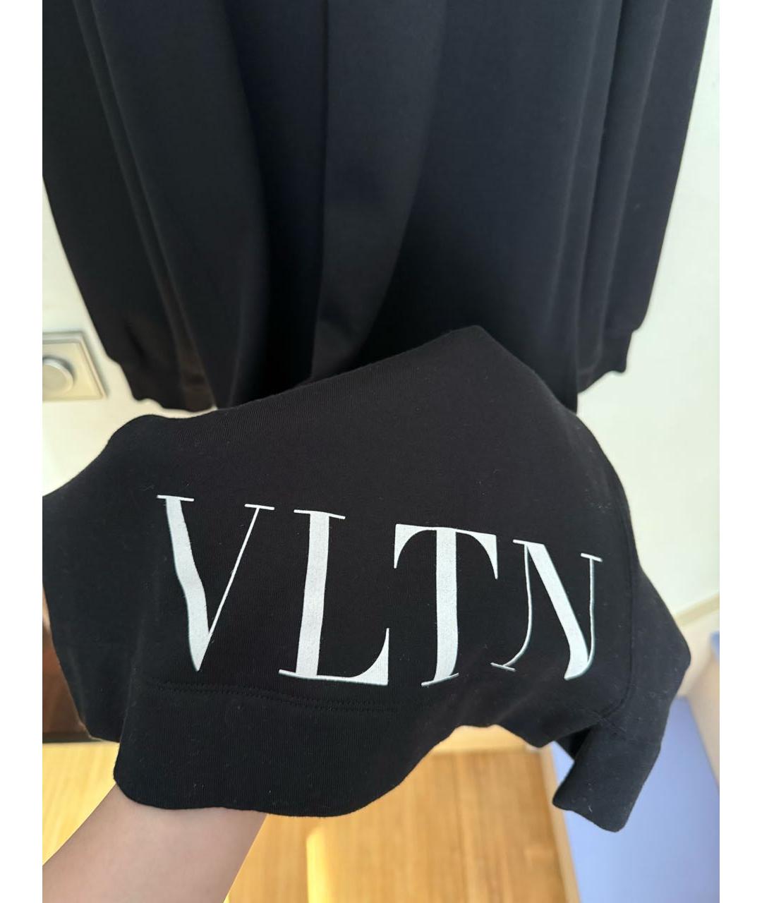 RED VALENTINO Черное хлопковое повседневное платье, фото 4