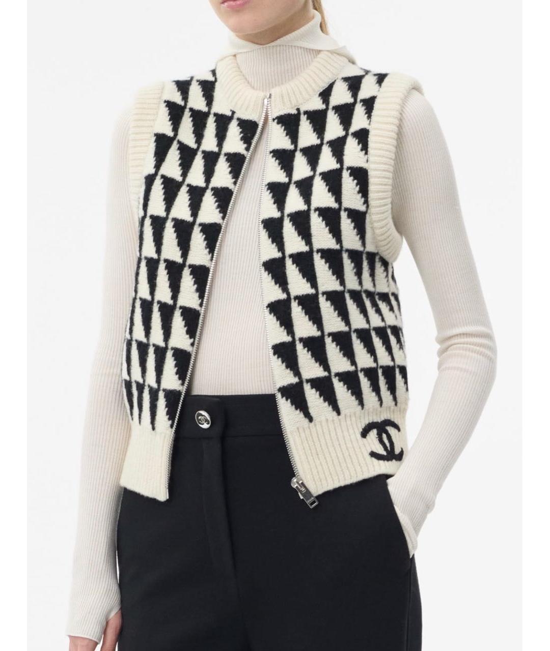 CHANEL Мульти шерстяная жилетка, фото 3