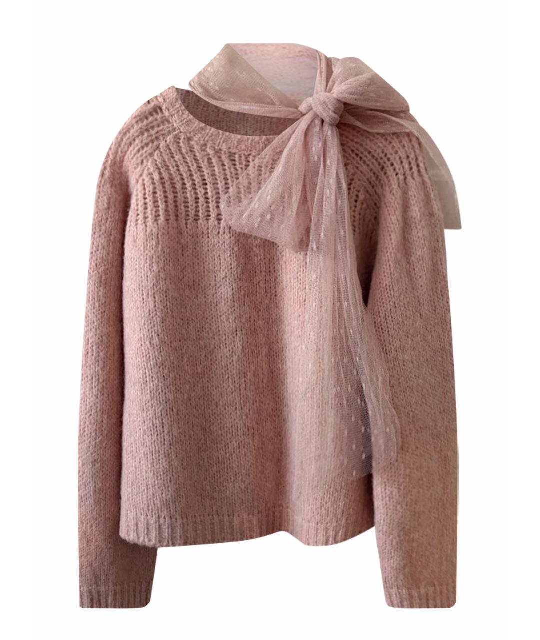 RED VALENTINO Розовый шерстяной джемпер / свитер, фото 1