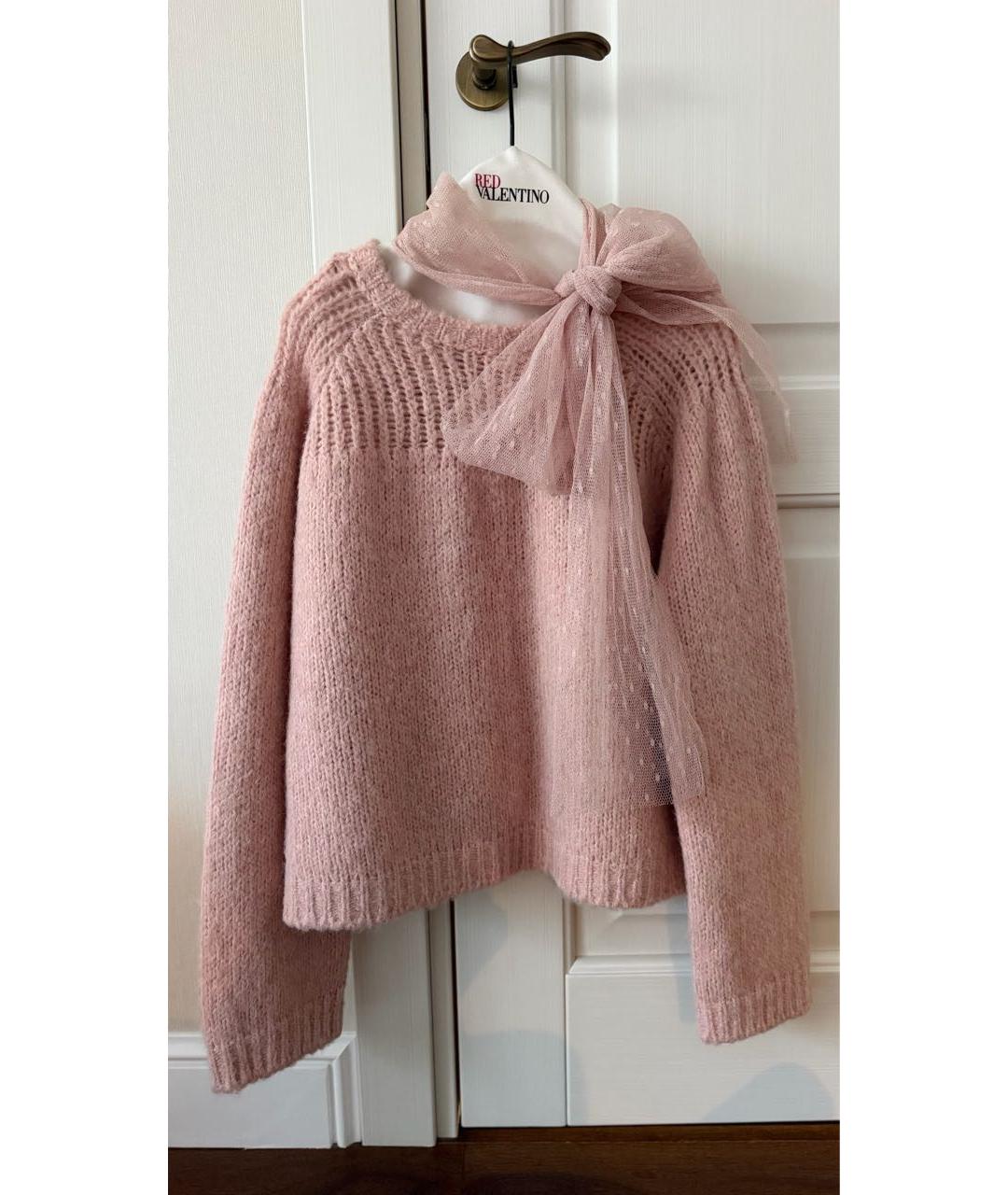 RED VALENTINO Розовый шерстяной джемпер / свитер, фото 9