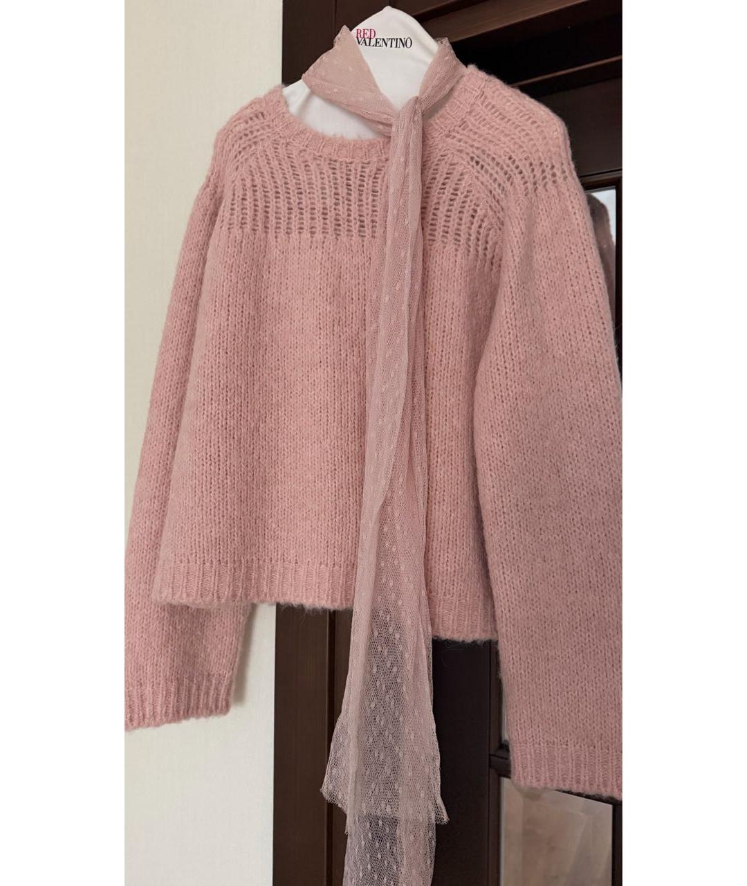 RED VALENTINO Розовый шерстяной джемпер / свитер, фото 7