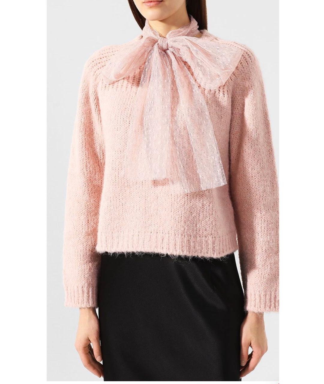 RED VALENTINO Розовый шерстяной джемпер / свитер, фото 8