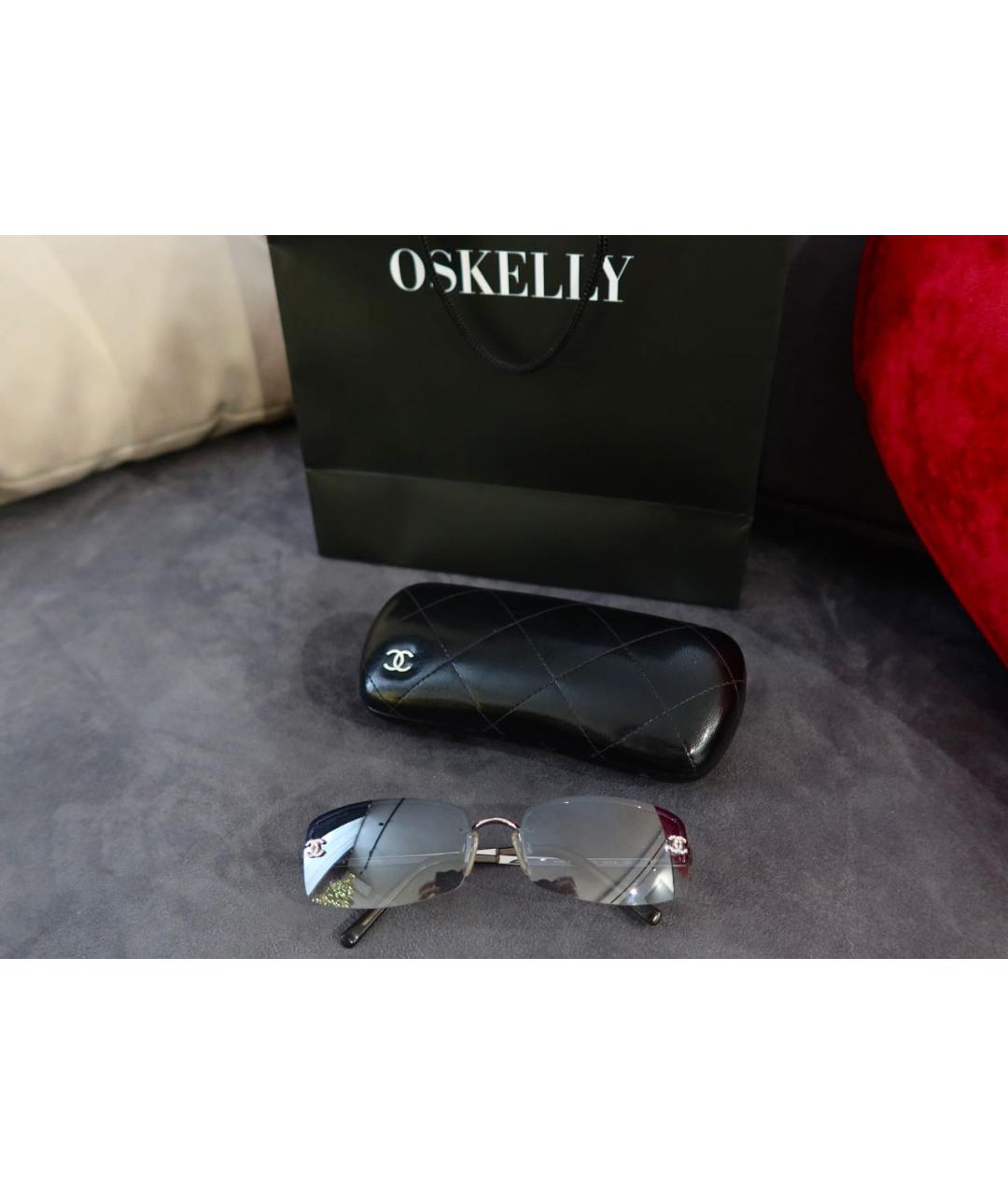 CHANEL Синие металлические солнцезащитные очки, фото 6