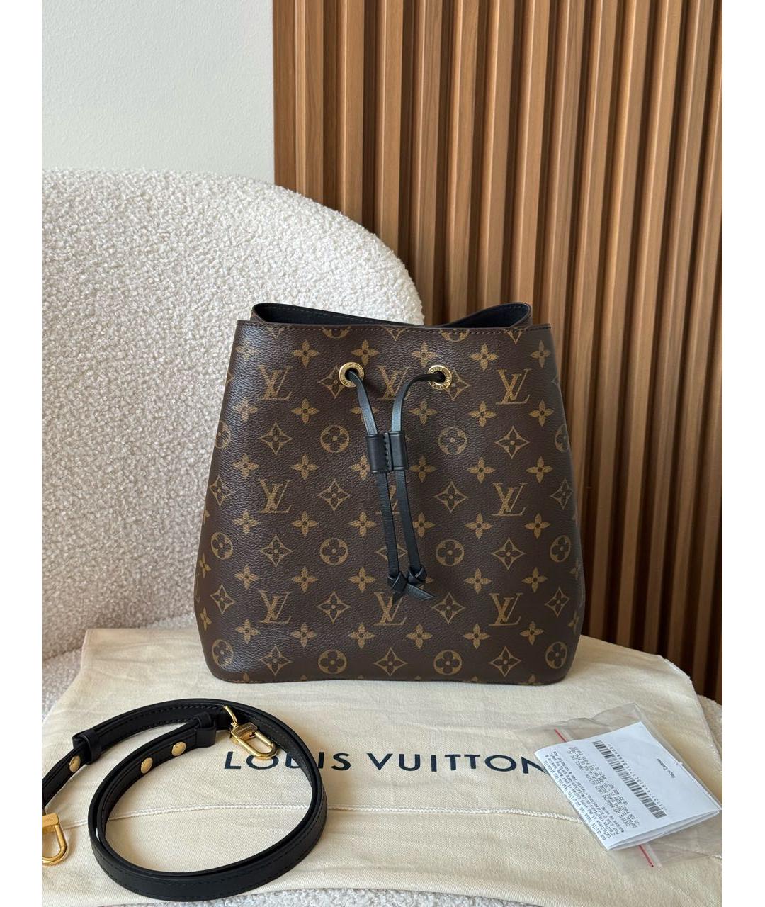 LOUIS VUITTON Коричневая сумка через плечо из канвы, фото 2