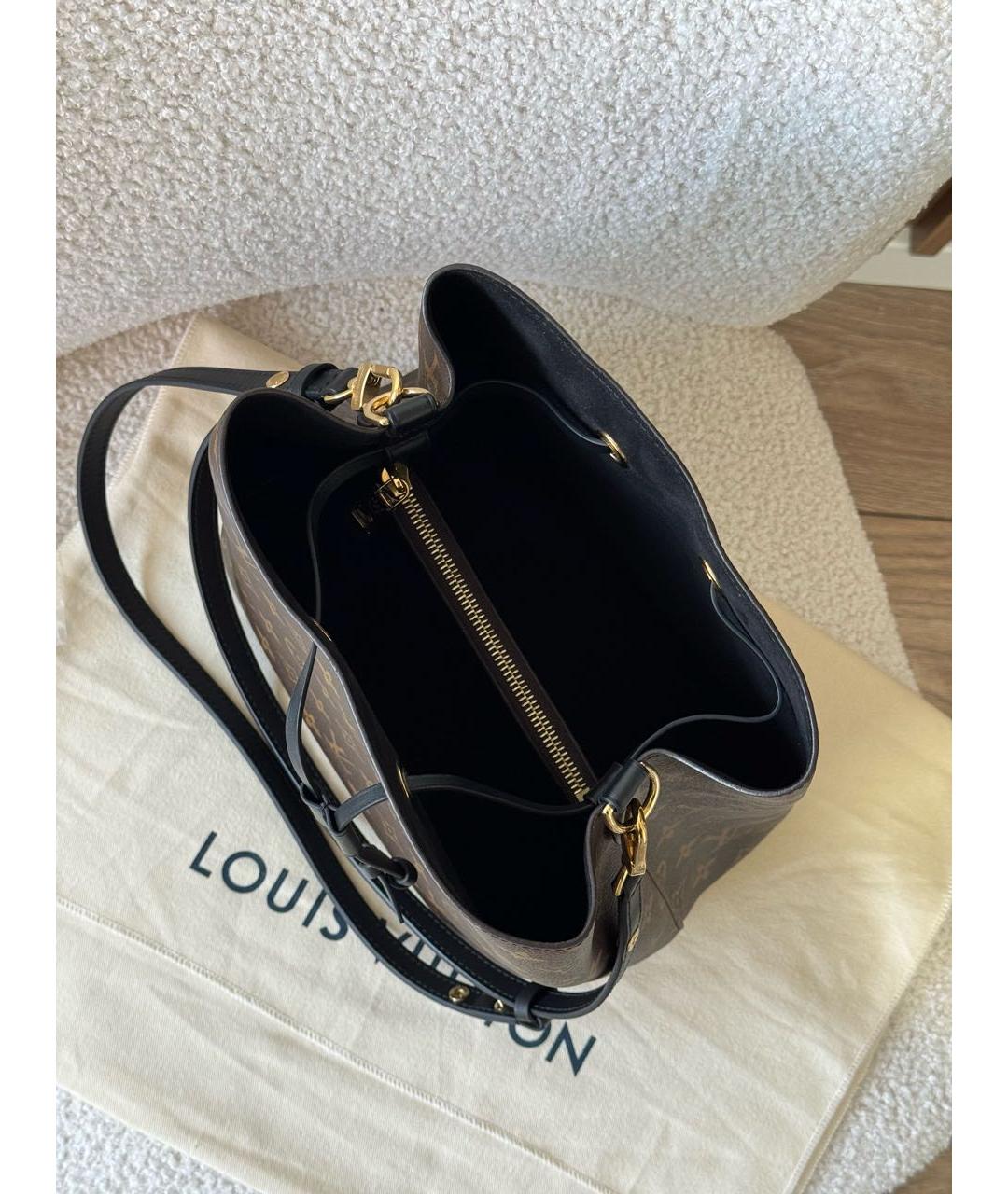 LOUIS VUITTON Коричневая сумка через плечо из канвы, фото 3