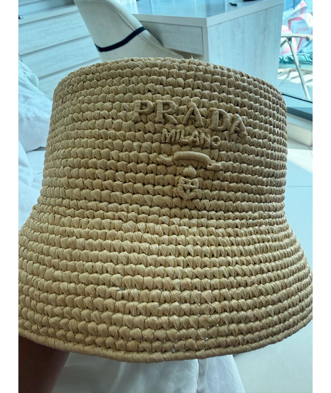 PRADA Бежевая панама, фото 7