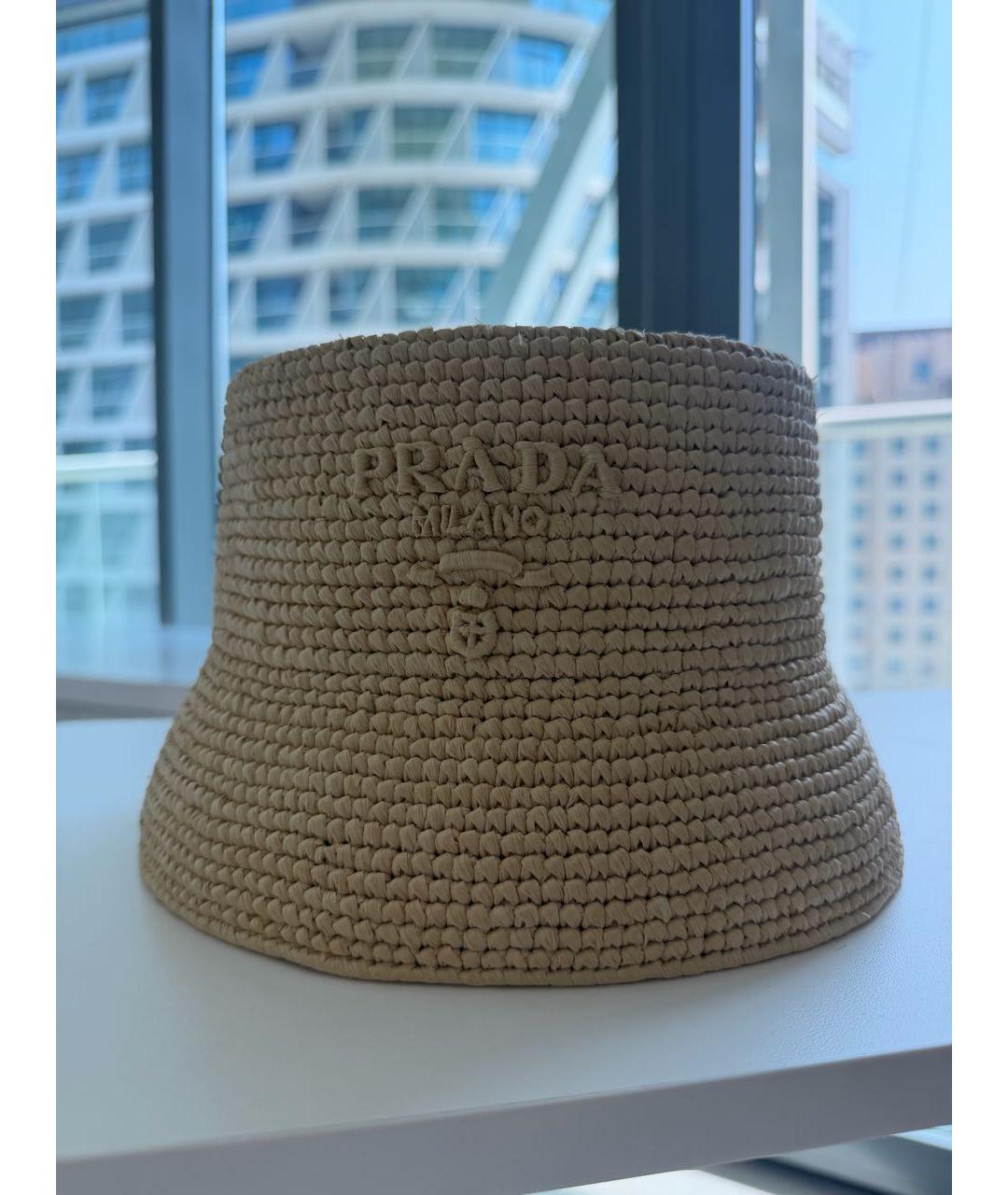 PRADA Бежевая панама, фото 8