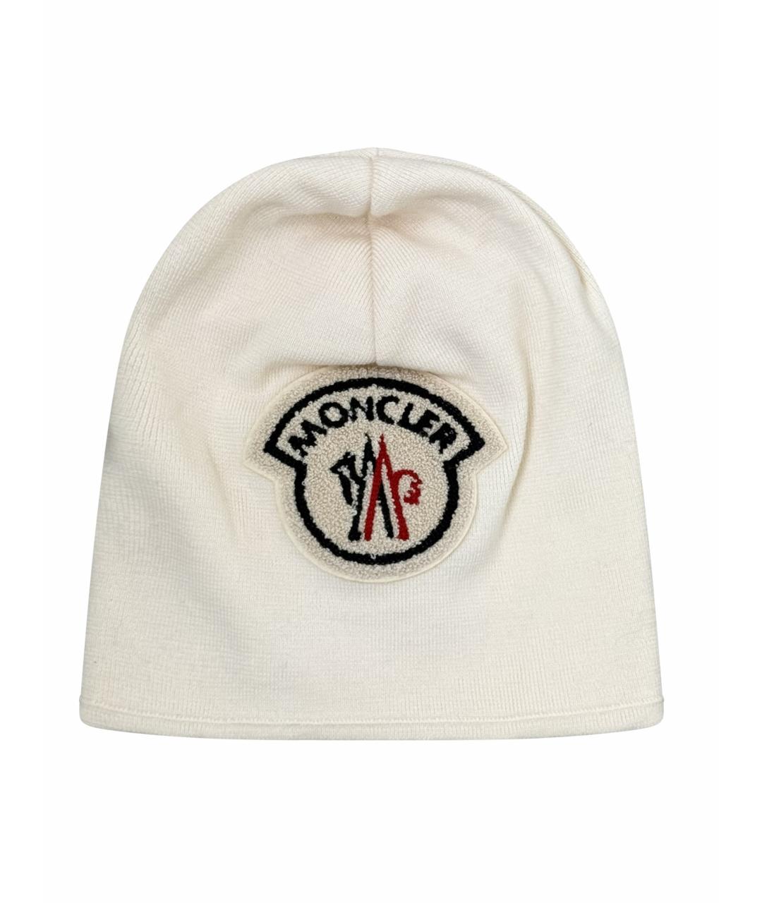 MONCLER Бежевая шерстяная шапка, фото 1
