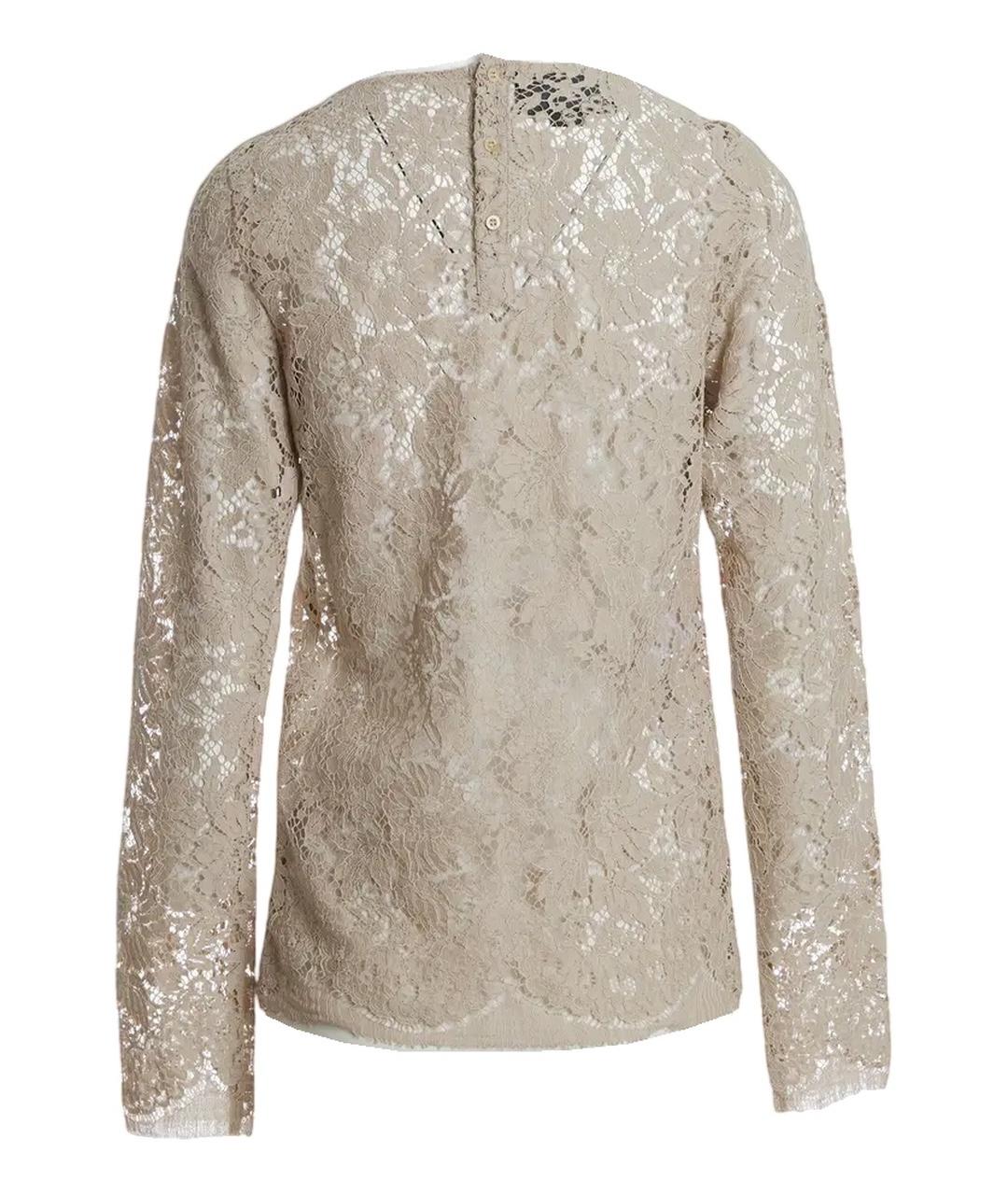 GUCCI Бежевая хлопковая блузы, фото 2