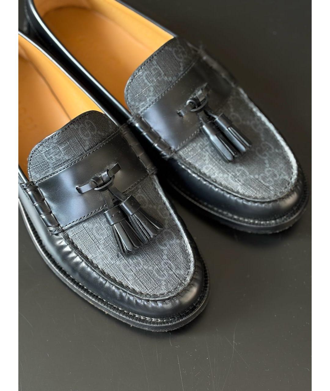 GUCCI Черные кожаные лоферы, фото 3