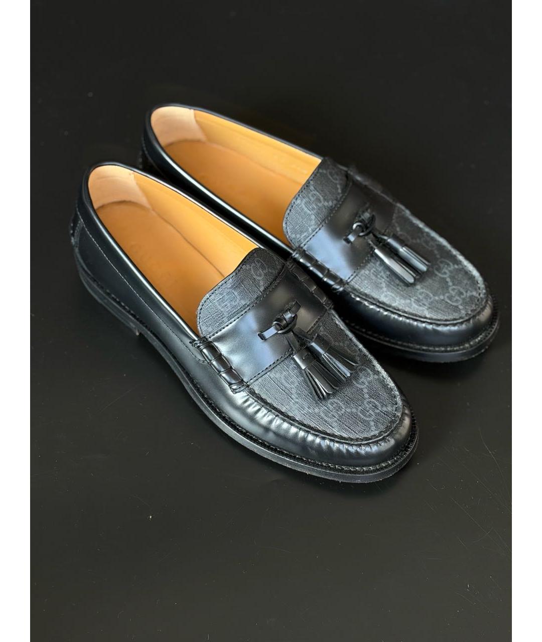 GUCCI Черные кожаные лоферы, фото 2