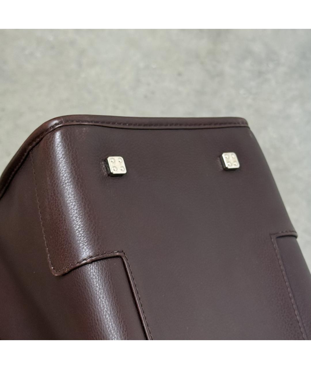 LOEWE Коричневая кожаная дорожная/спортивная сумка, фото 9