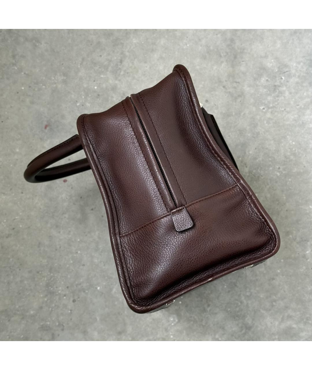LOEWE Коричневая кожаная дорожная/спортивная сумка, фото 6
