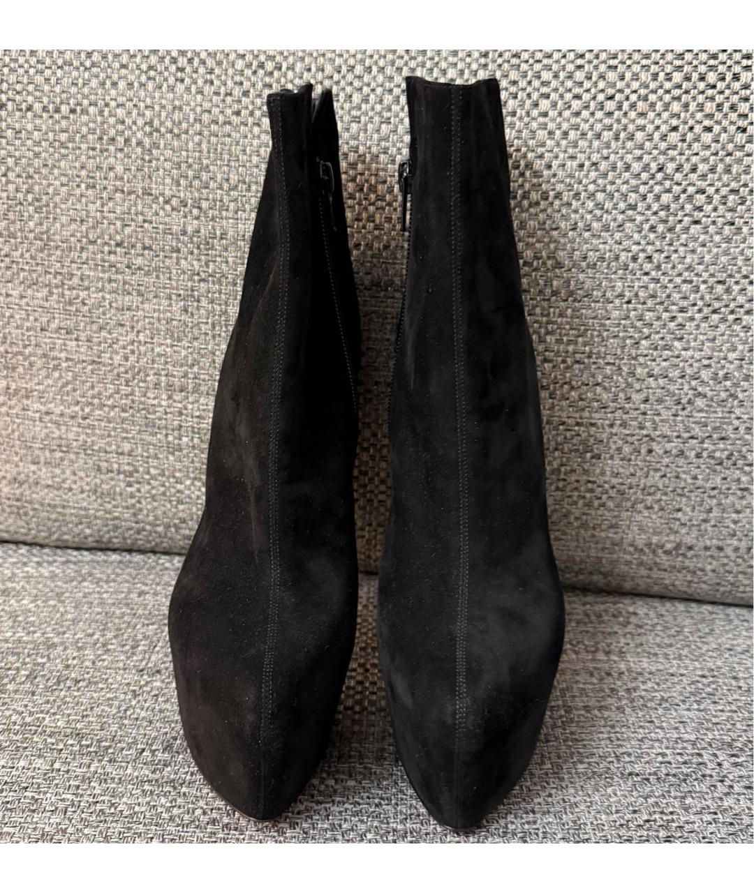 CHRISTIAN LOUBOUTIN Черные замшевые ботильоны, фото 2