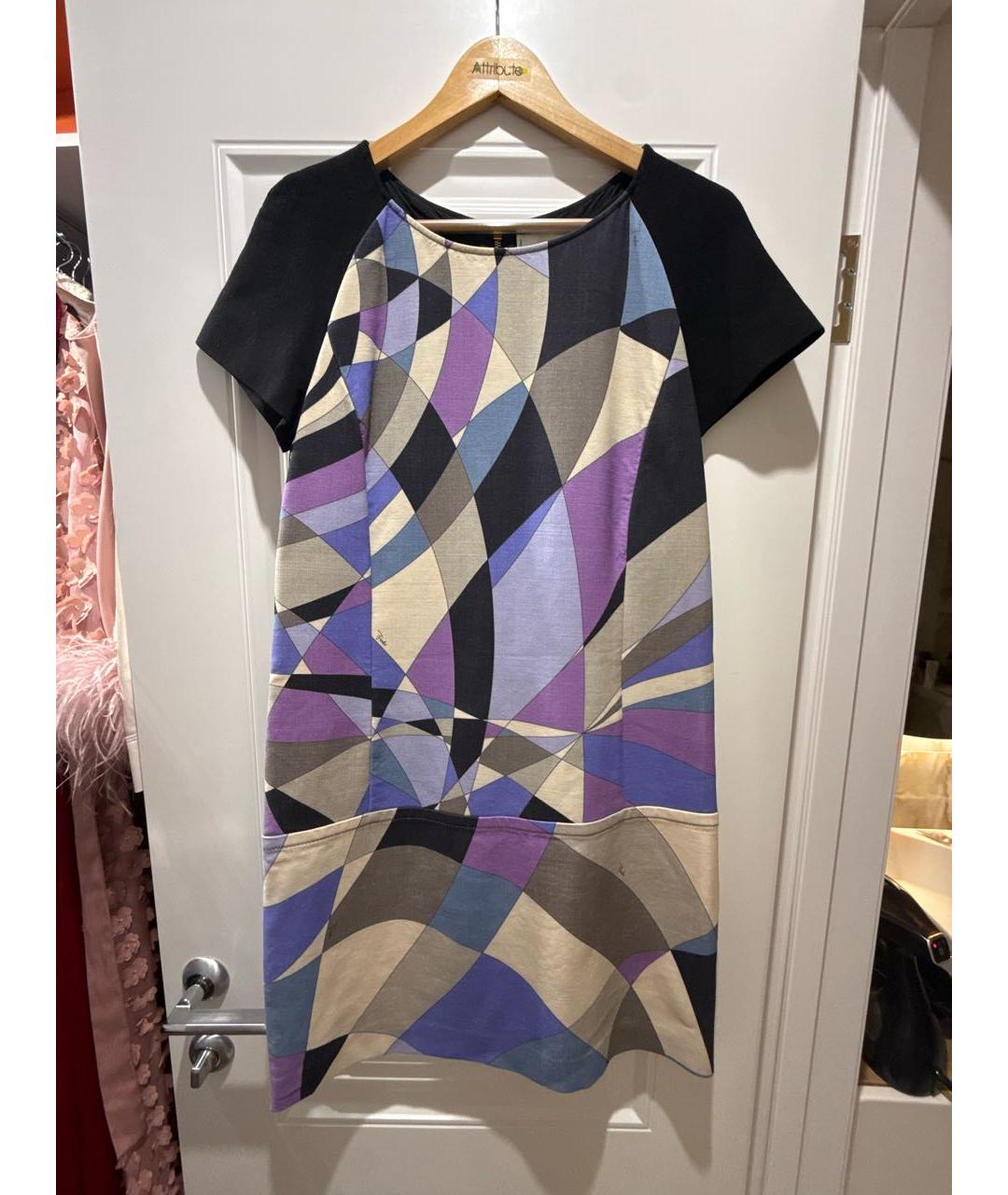 EMILIO PUCCI Мульти вискозное повседневное платье, фото 5