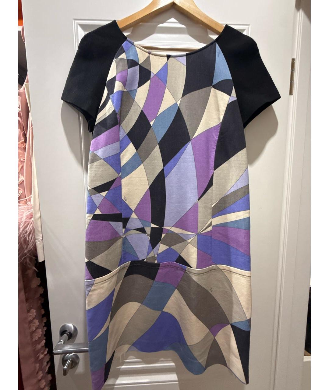 EMILIO PUCCI Мульти вискозное повседневное платье, фото 4