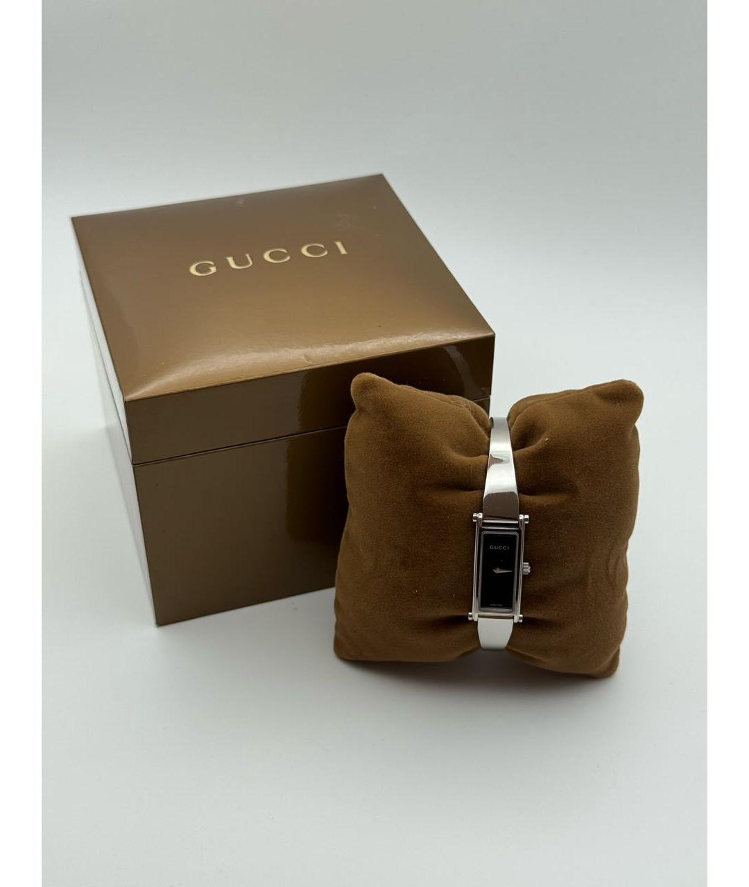 GUCCI Черные стальные часы, фото 4