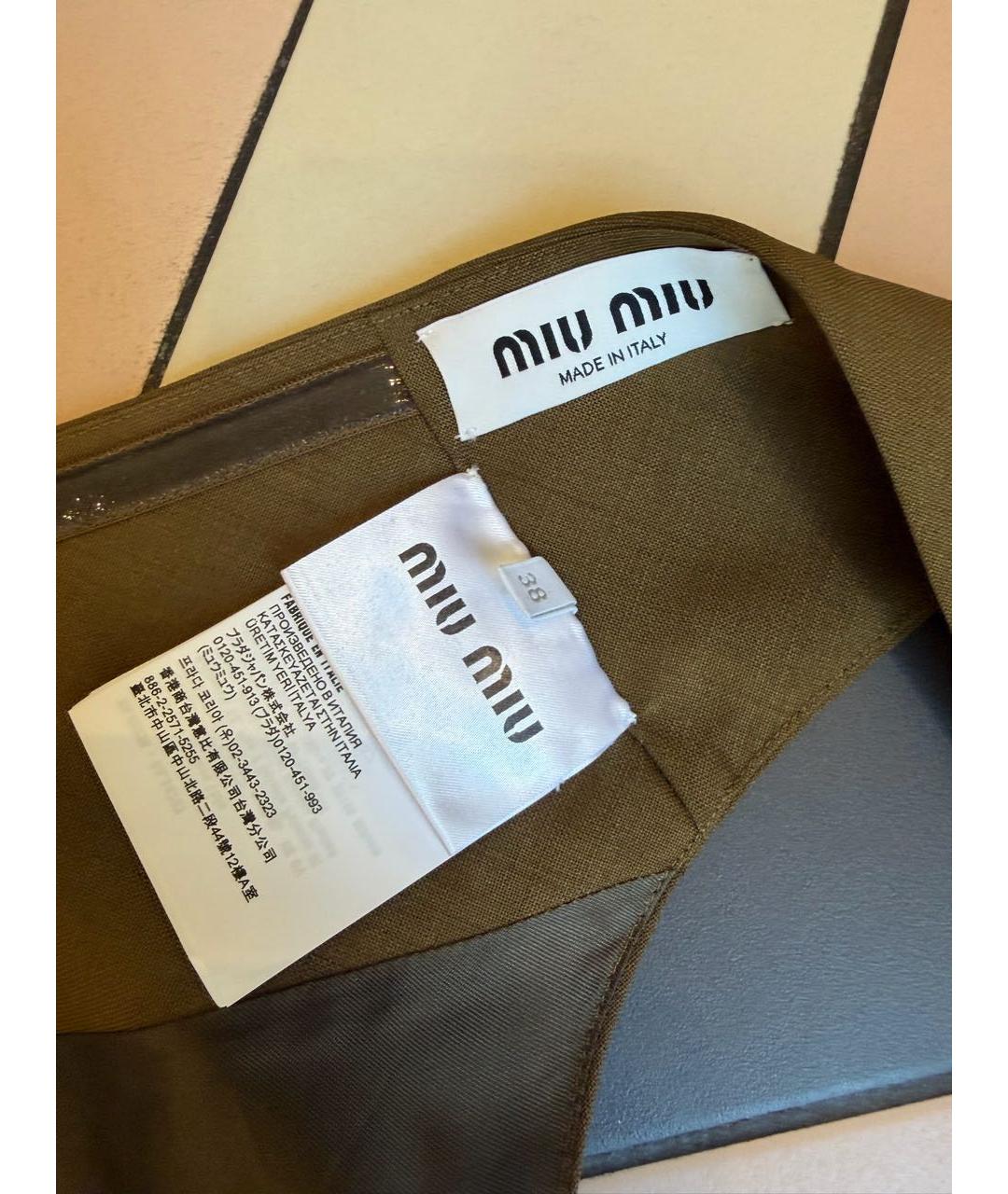 MIU MIU Коричневая шерстяная майка, фото 4