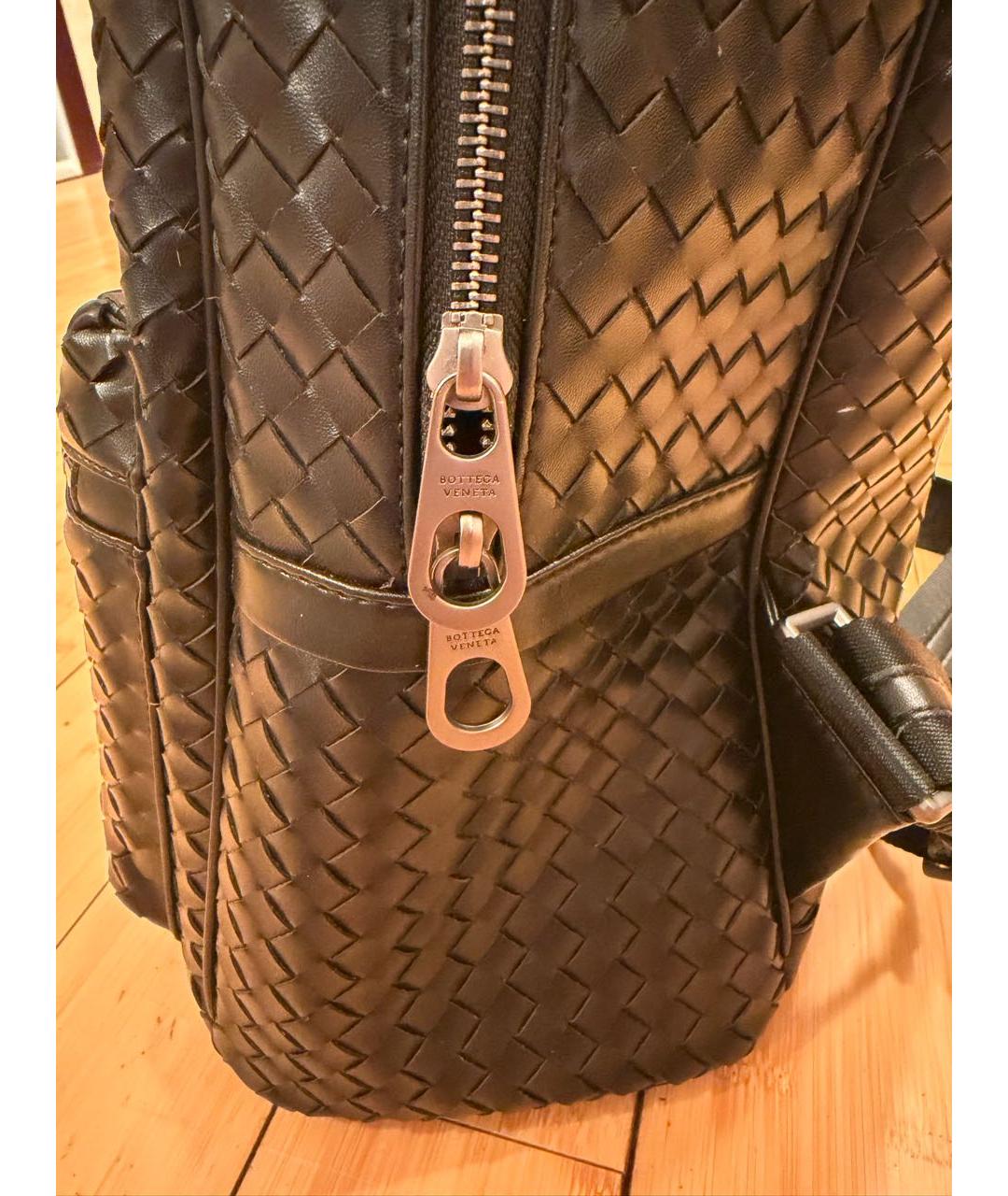 BOTTEGA VENETA Черный кожаный рюкзак, фото 4