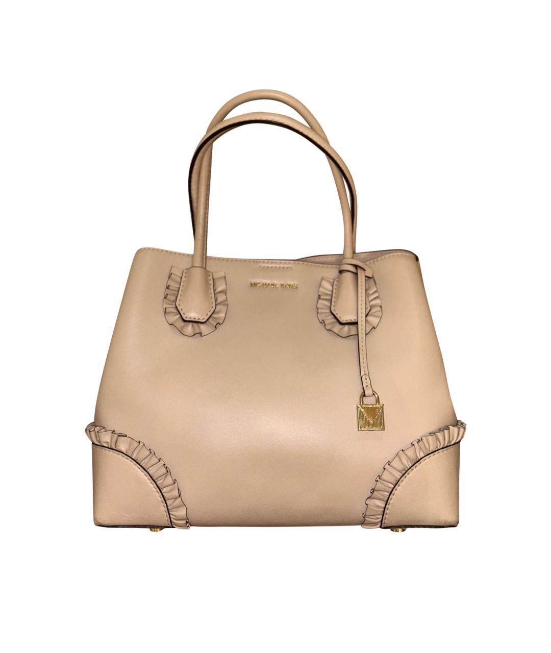 MICHAEL KORS Розовая кожаная сумка тоут, фото 1