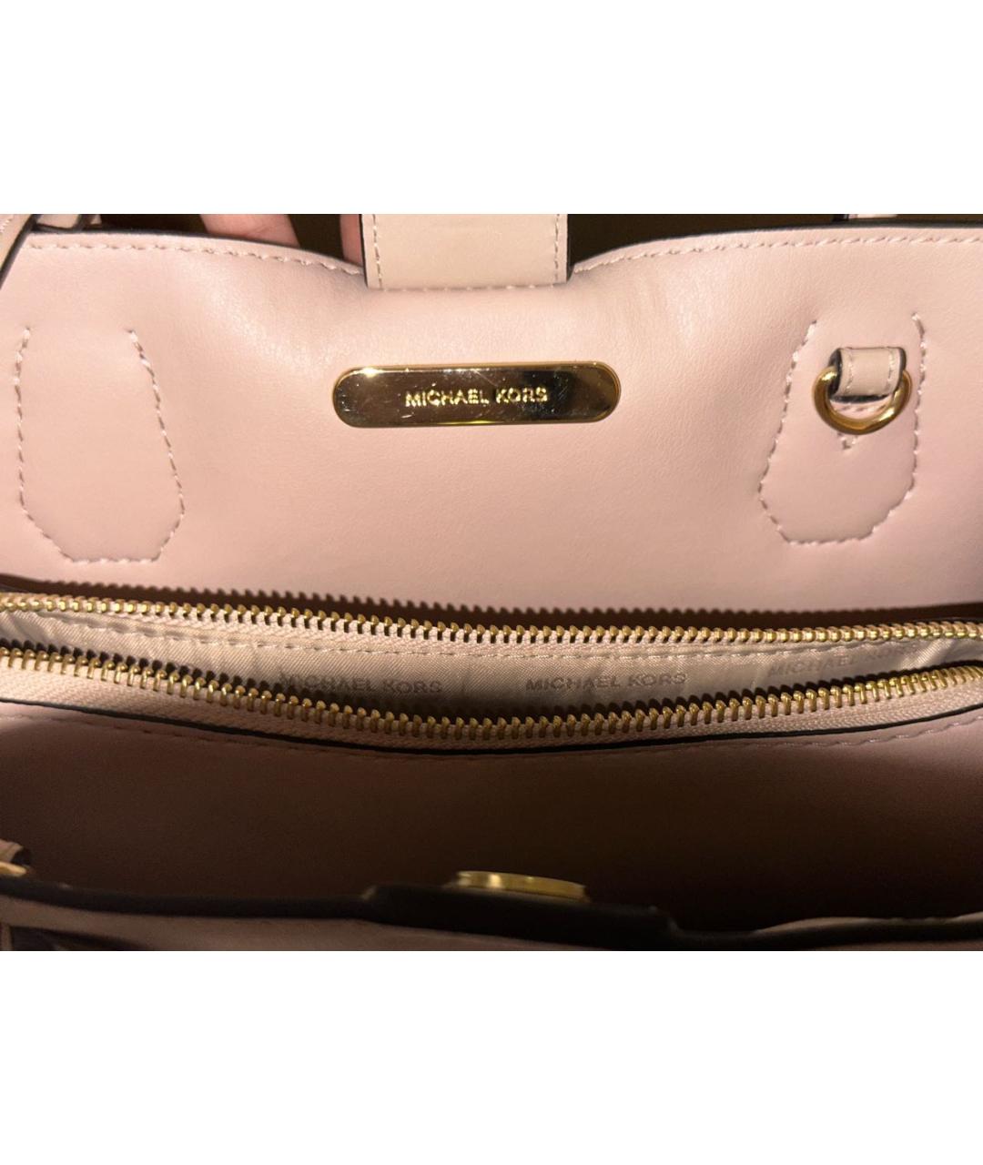 MICHAEL KORS Розовая кожаная сумка тоут, фото 4