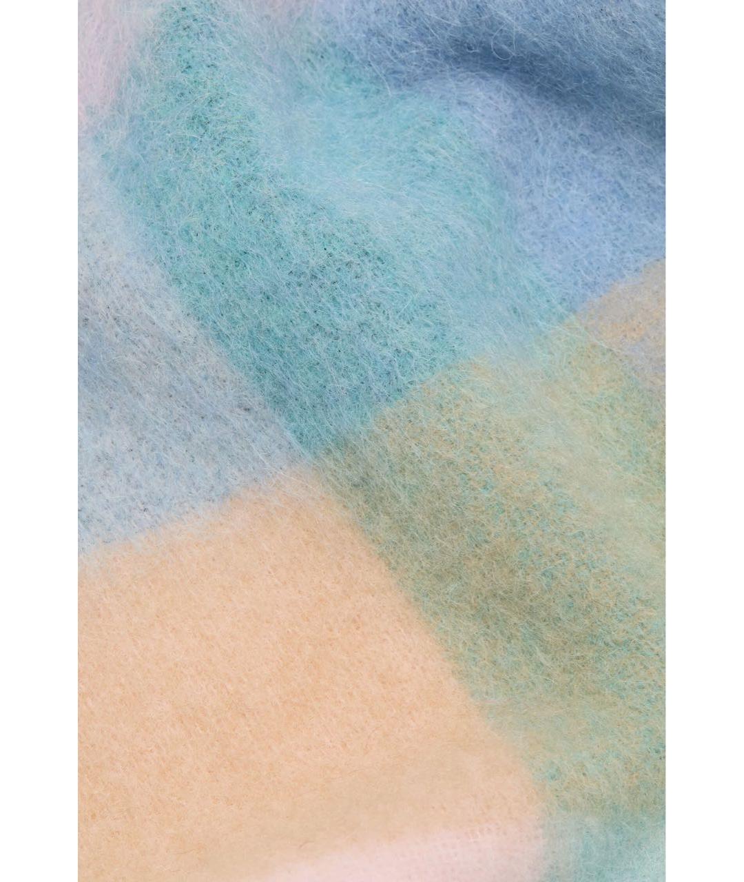 ACNE STUDIOS Голубой шерстяной шарф, фото 3