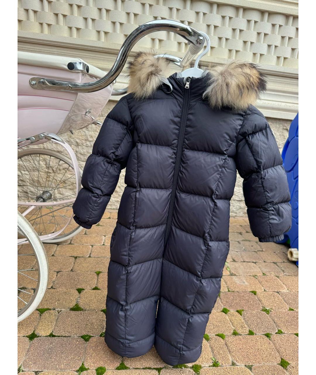 MONCLER Темно-синий хлопковый комбинезон, фото 6