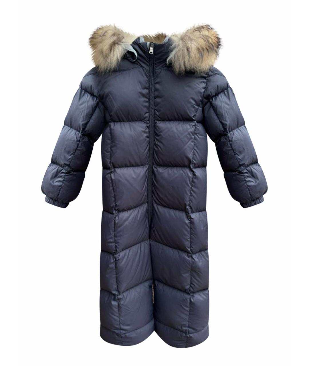 MONCLER Темно-синий хлопковый комбинезон, фото 1