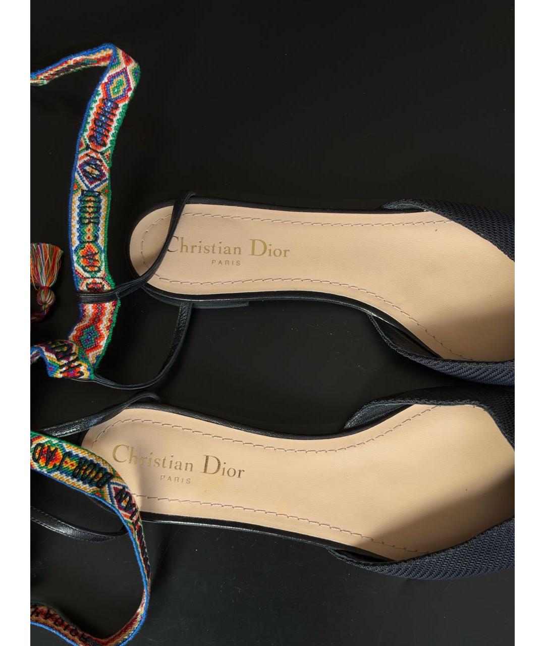 CHRISTIAN DIOR Черные текстильные туфли, фото 2