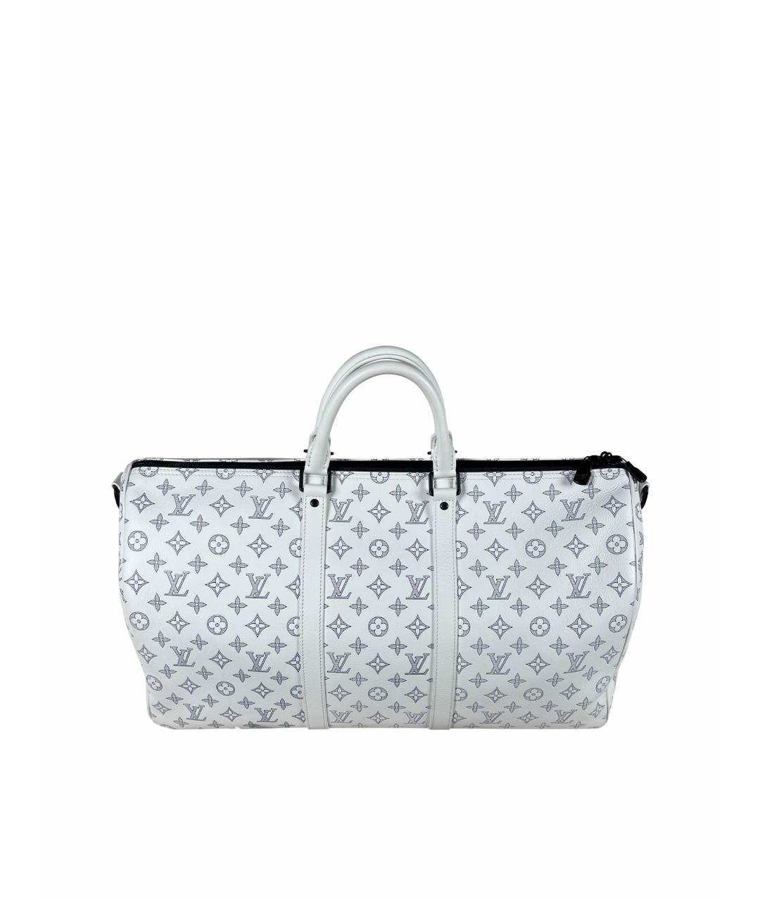 LOUIS VUITTON Белая кожаная дорожная/спортивная сумка, фото 1