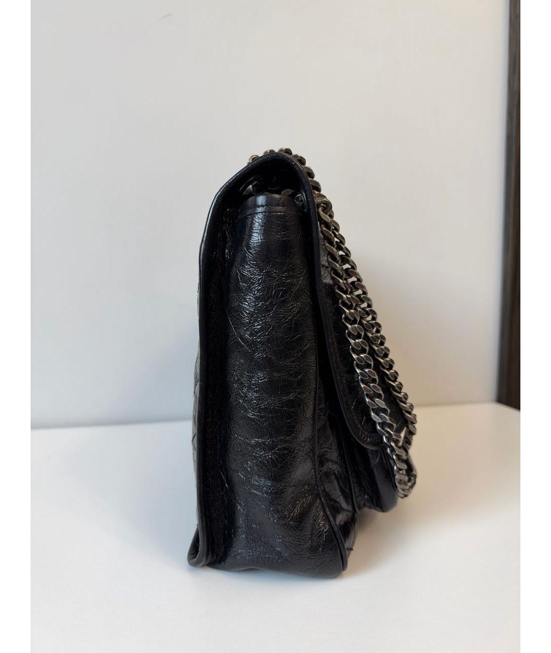 SAINT LAURENT Черная кожаная сумка через плечо, фото 4
