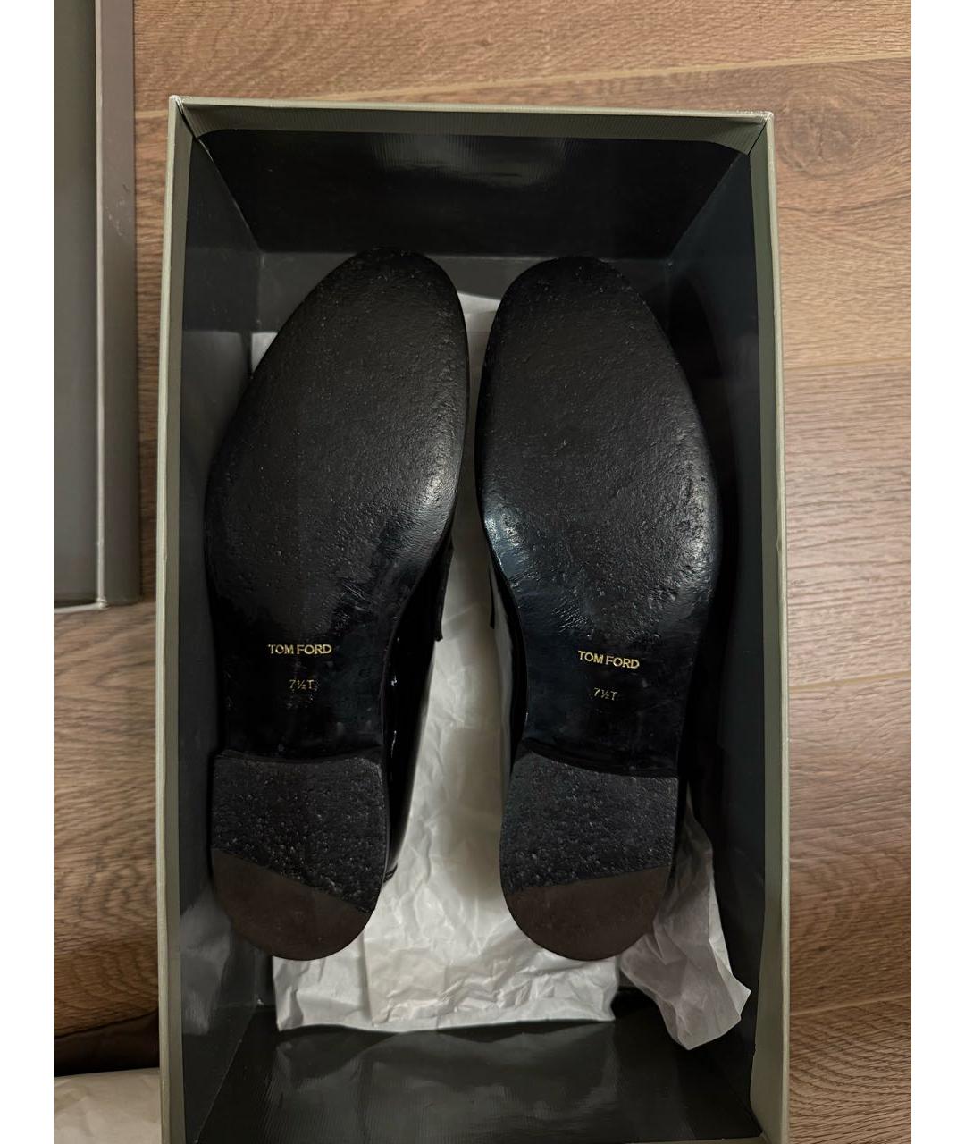 TOM FORD Черные кожаные лоферы, фото 4