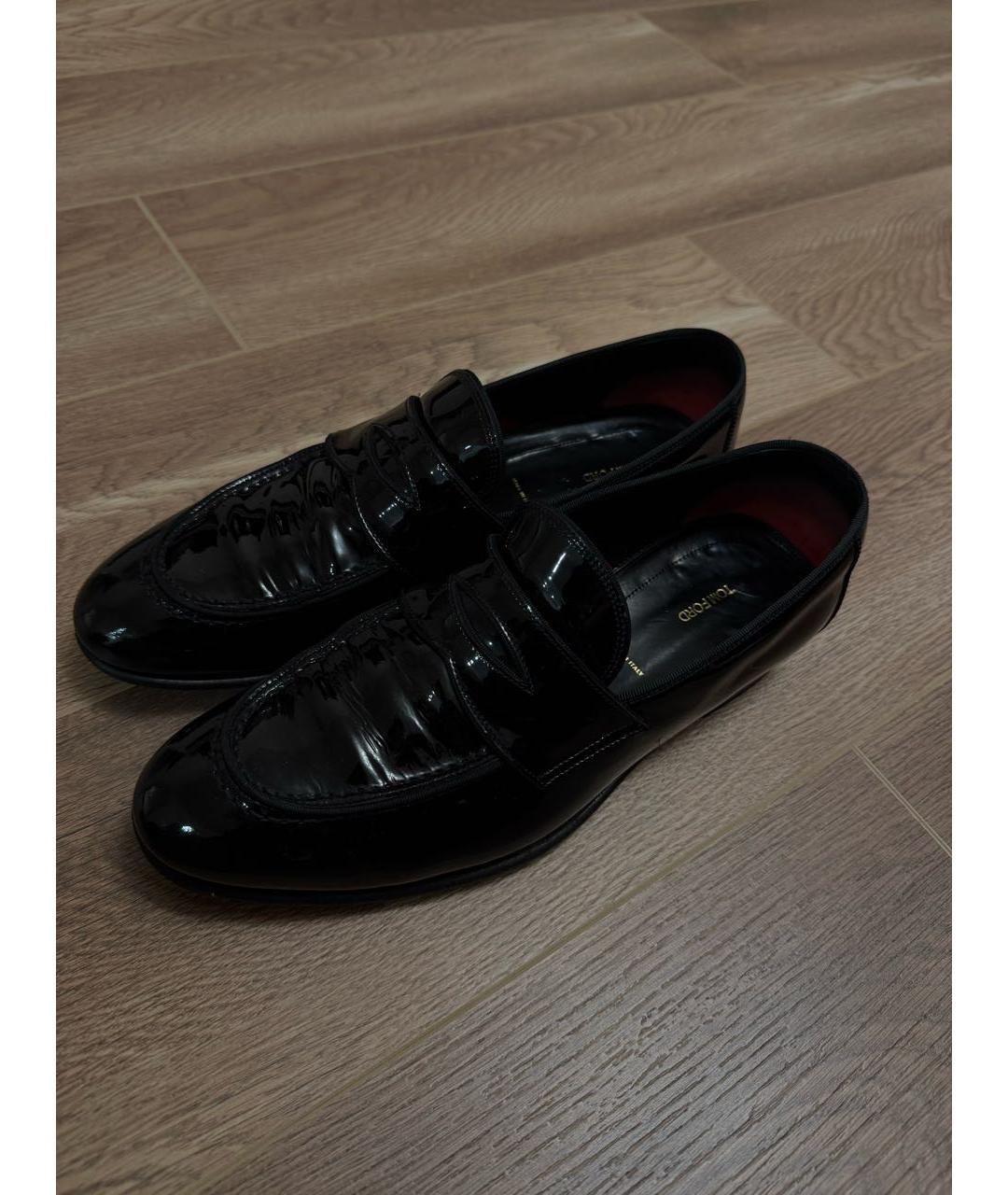 TOM FORD Черные кожаные лоферы, фото 8