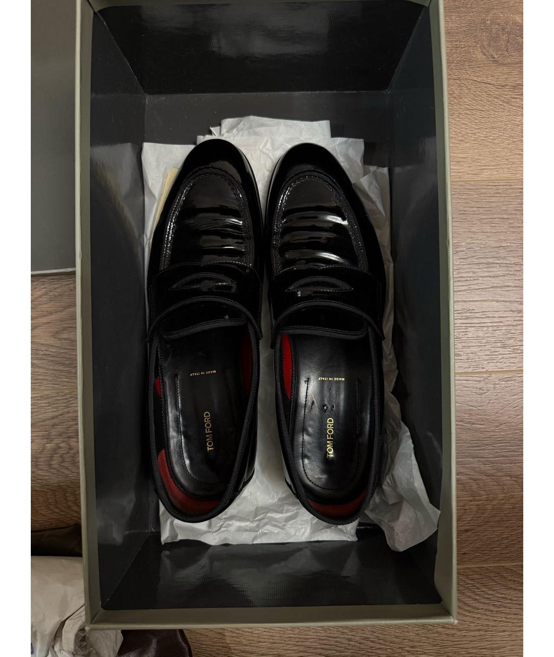 TOM FORD Черные кожаные лоферы, фото 3