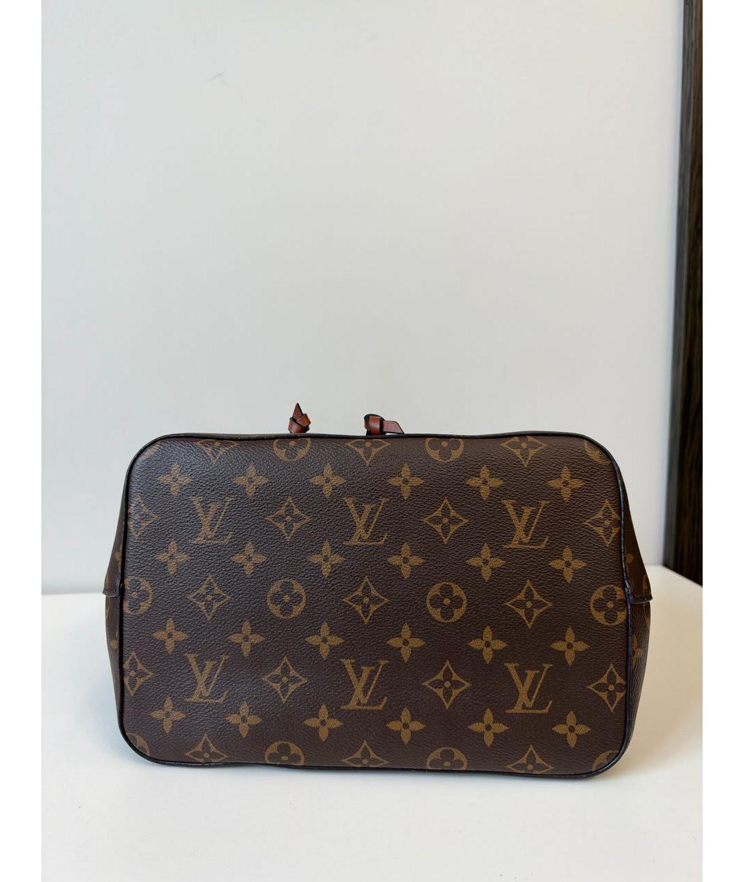 LOUIS VUITTON Коричневая кожаная сумка через плечо, фото 5
