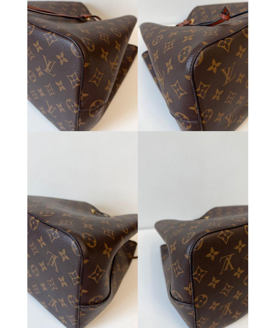 LOUIS VUITTON Коричневая кожаная сумка через плечо, фото 7