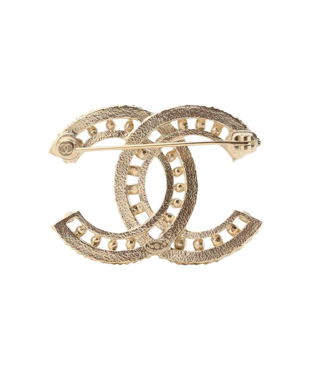 CHANEL Золотая металлическая булавка / брошь, фото 2