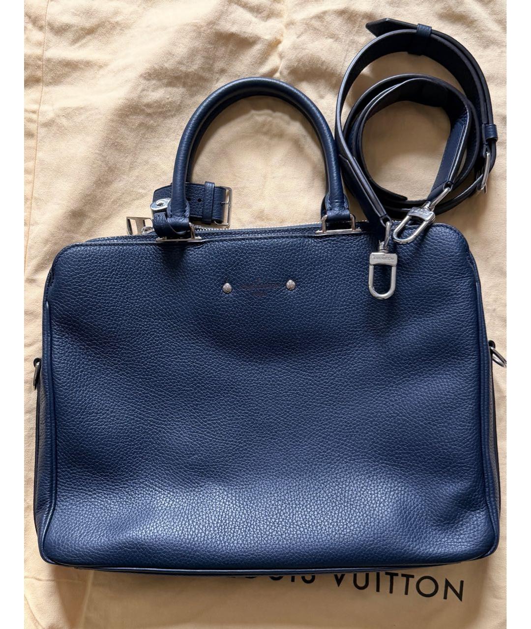 LOUIS VUITTON Синяя кожаная сумка на плечо, фото 2